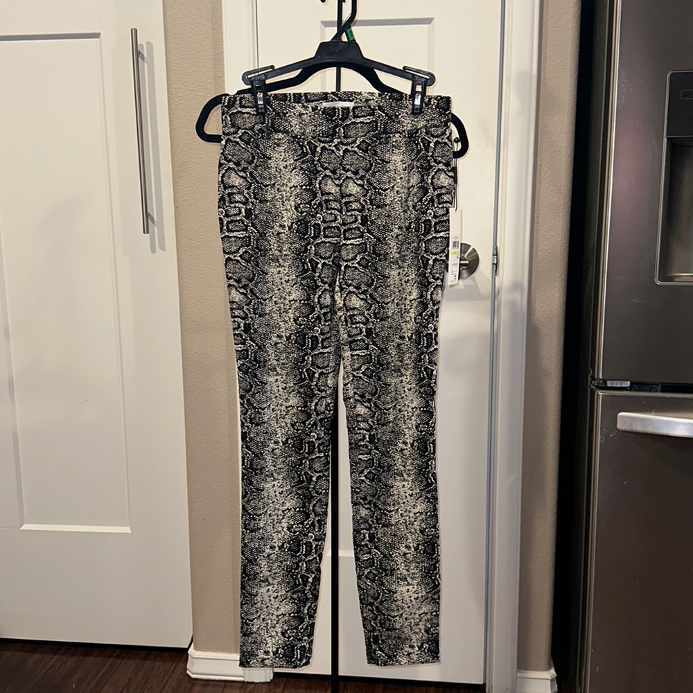 Calvin Klein snake print pull up stretchy pants.